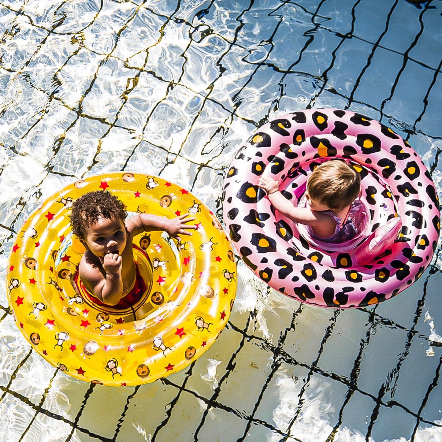 Swim Essentials - Baby Float Rosé Goud Panterprint 0-1 jaar