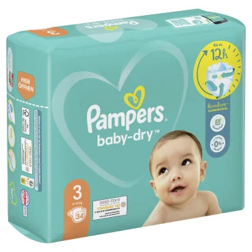 Pampers Baby Dry 3 Midi luiers, 6-10 kg, maat 3