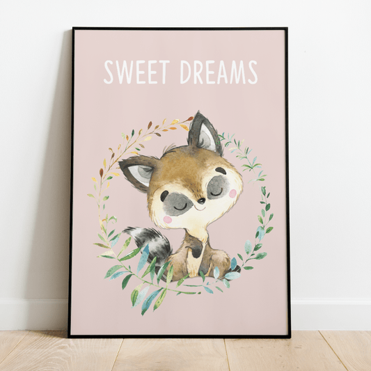 Kinderkamer Poster Wasbeertje Sweet Dreams