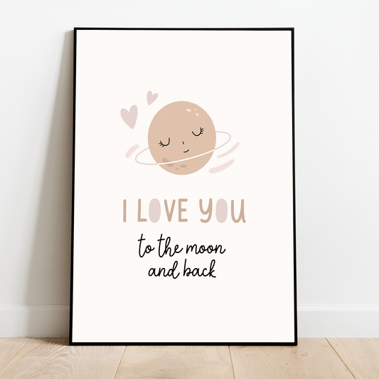 Kinderkamer Poster Love You To The Moon