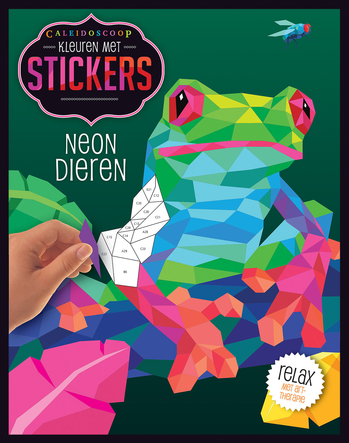 Kleuren Met Stickers - Neon Dieren