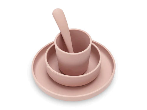Jollein - Kinderserviesset Siliconen 4-delig - Pale Pink