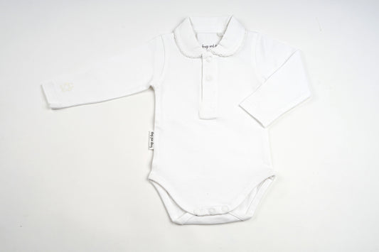Frogs & Dogs - Polo romper - White