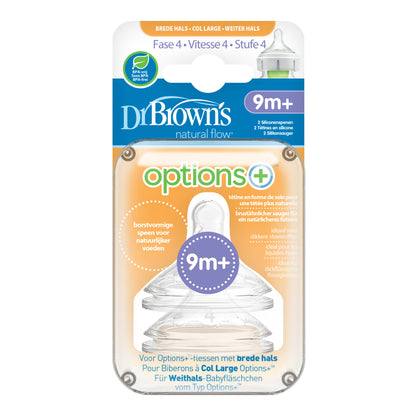 Dr. Brown’s - Options+ Anti-colic | Speen fase 4 Brede halsfles