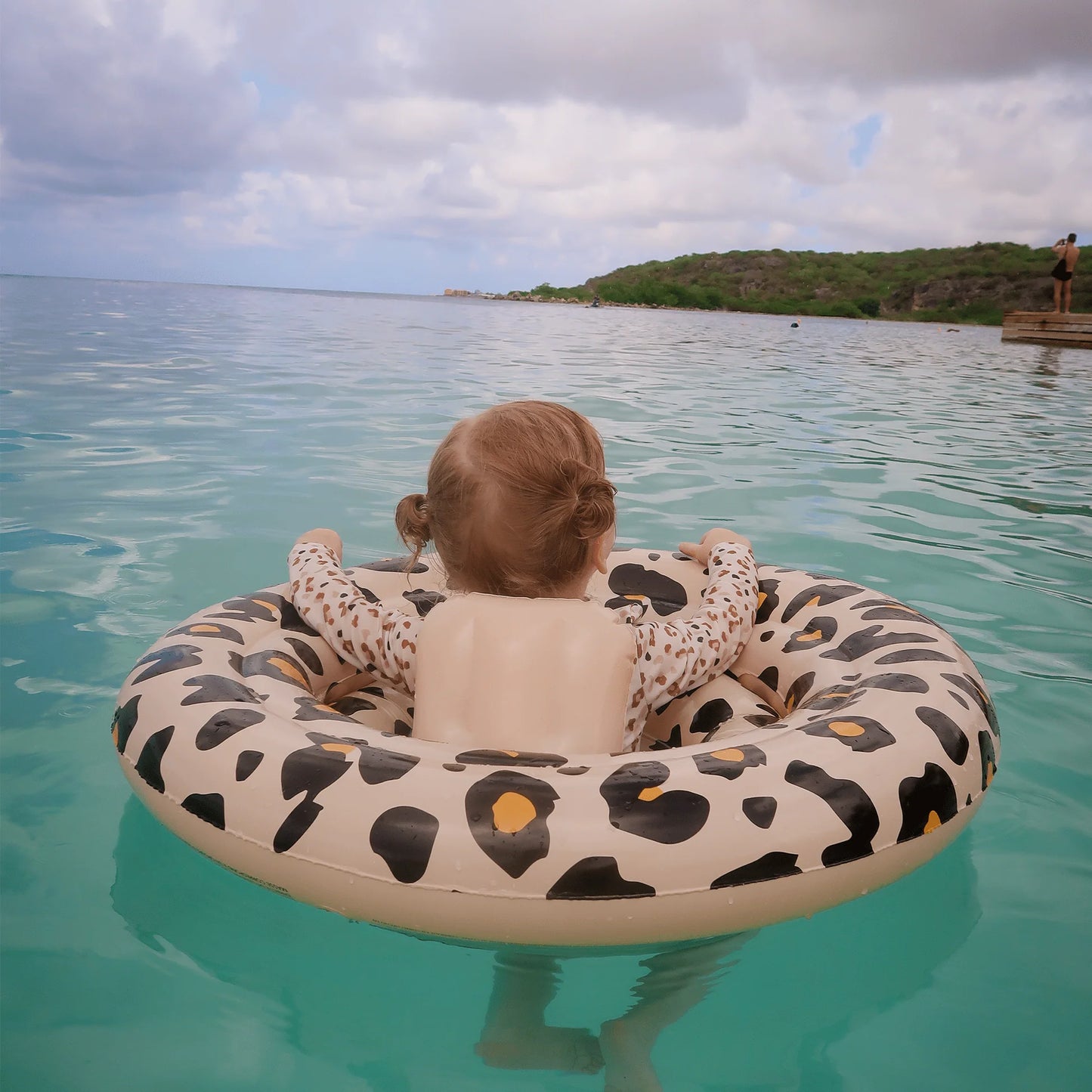 Swim Essentials - Baby Float Beige Panterprint 0-1 jaar