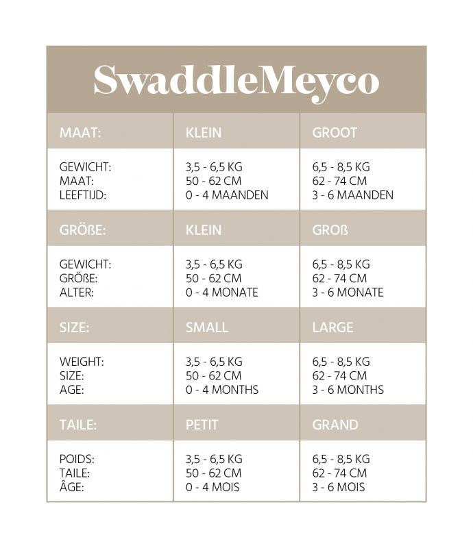 MEYCO - SWADDLE - GRIJS - 0-3 MAAND