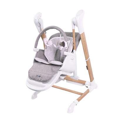 Bo Jungle - Swinging High Chair Pure White 2-In-1