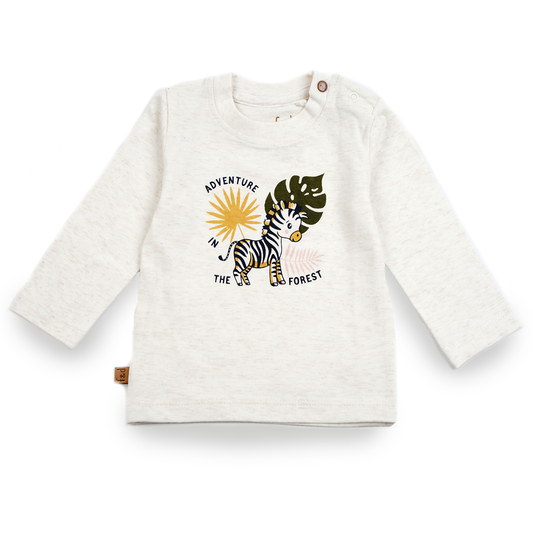 Frogs & Dogs - shirt zebra LS - Off white