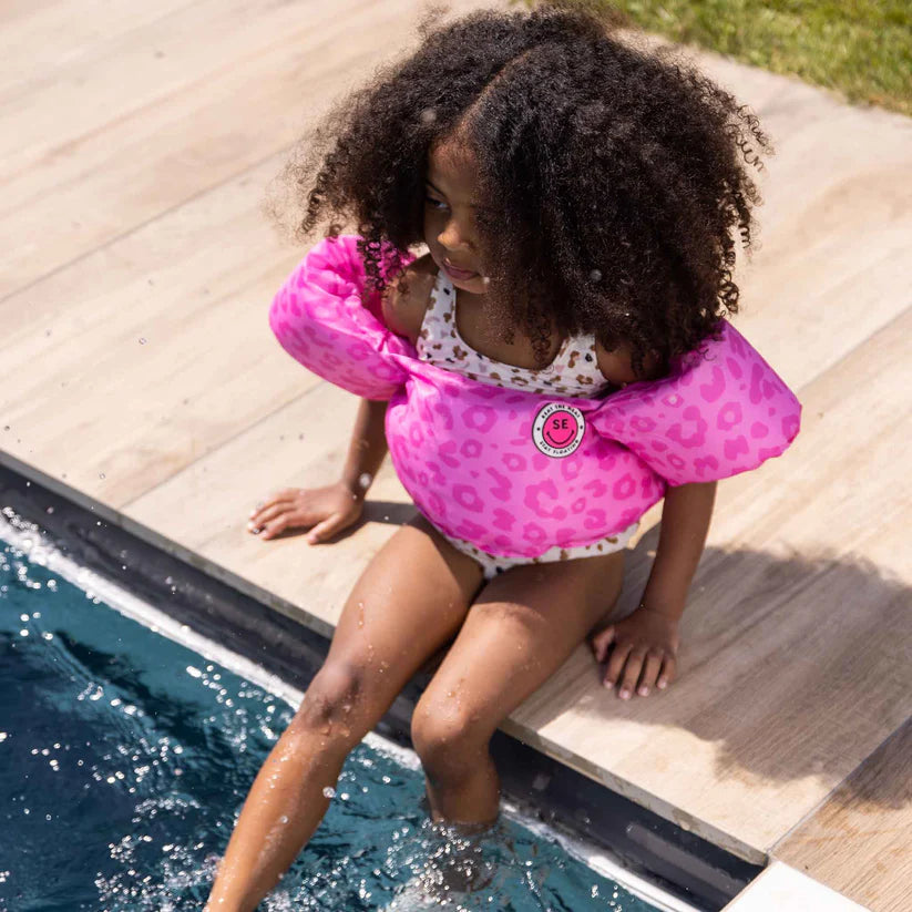 Swim Essentials - Puddle Jumper Roze Panterprint 2-6 jaar