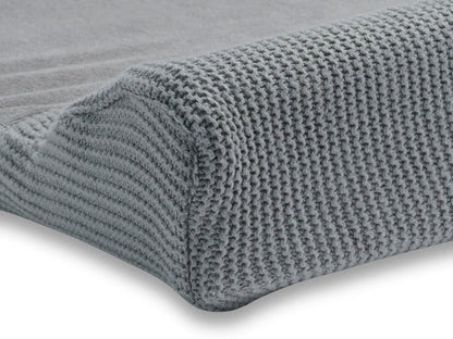 Jollein - Aankleedkussenhoes Basic Knit Stone Grey 50x70 cm