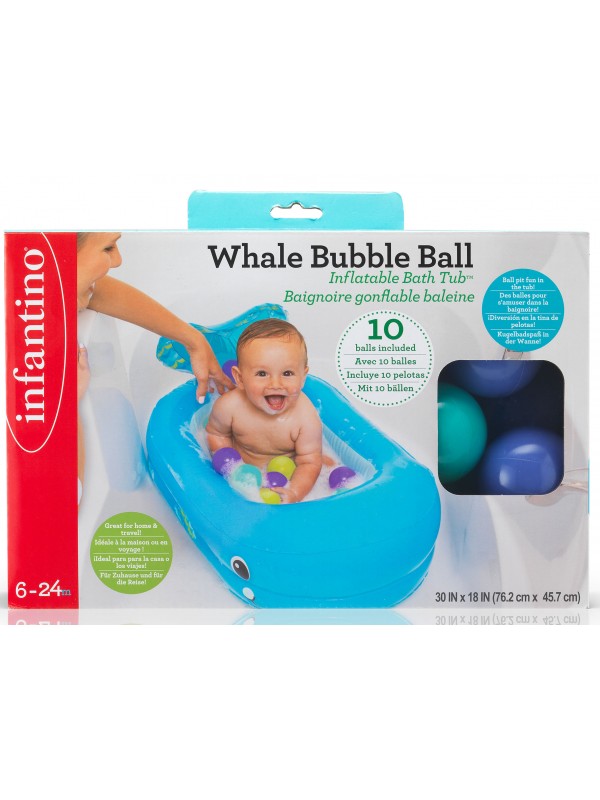 INFANTINO - BATH - WHALE BUBBLE BALL INFLATABLE TUB