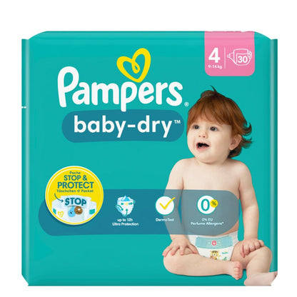Wieg Overjas Volharding Pampers Baby Dry 4 Maxi luiers, 9-14 kg – JoBa babyspeciaalzaak