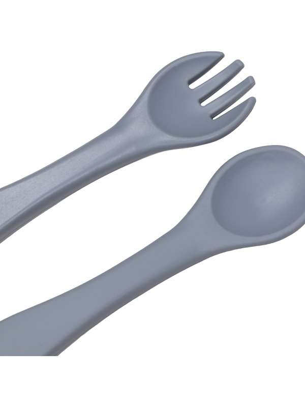 TRYCO - SILICONE - SPOON & FORK - DUSTY BLUE