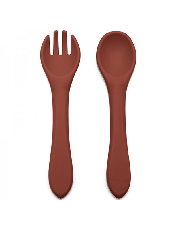 TRYCO - SILICONE - SPOON & FORK - SIENNA