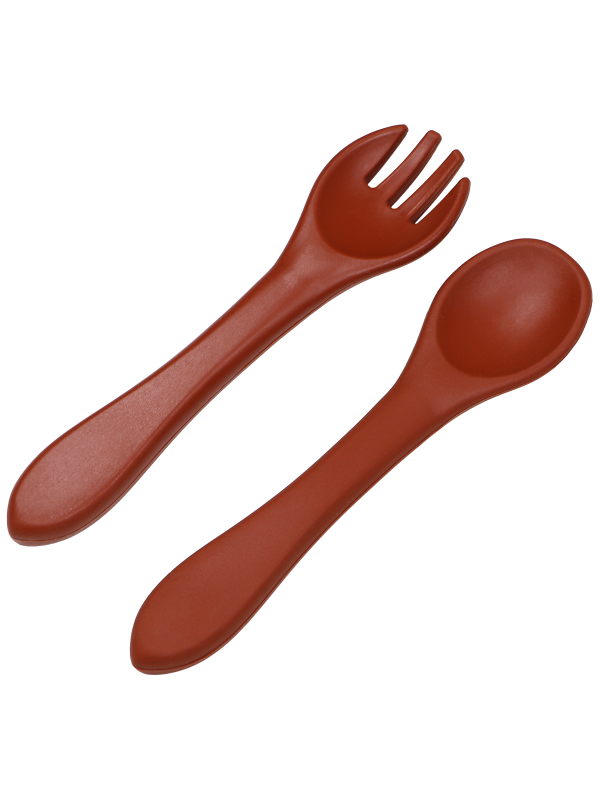 TRYCO - SILICONE - SPOON & FORK - SIENNA