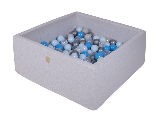 Vierkante Ballenbak incl. 200 ballen - 90x90x40 cm - Licht Grijs - Zelf samenstellen