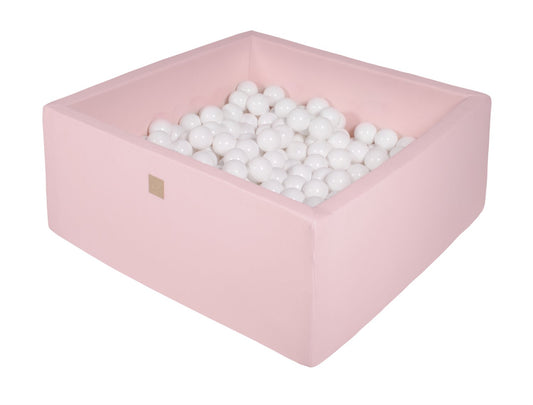 Vierkante Ballenbak incl. 200 ballen - 90x90x40 cm - Roze - All White