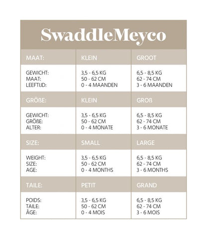 MEYCO - SWADDLE - GRIJS - 4-6 MAAND