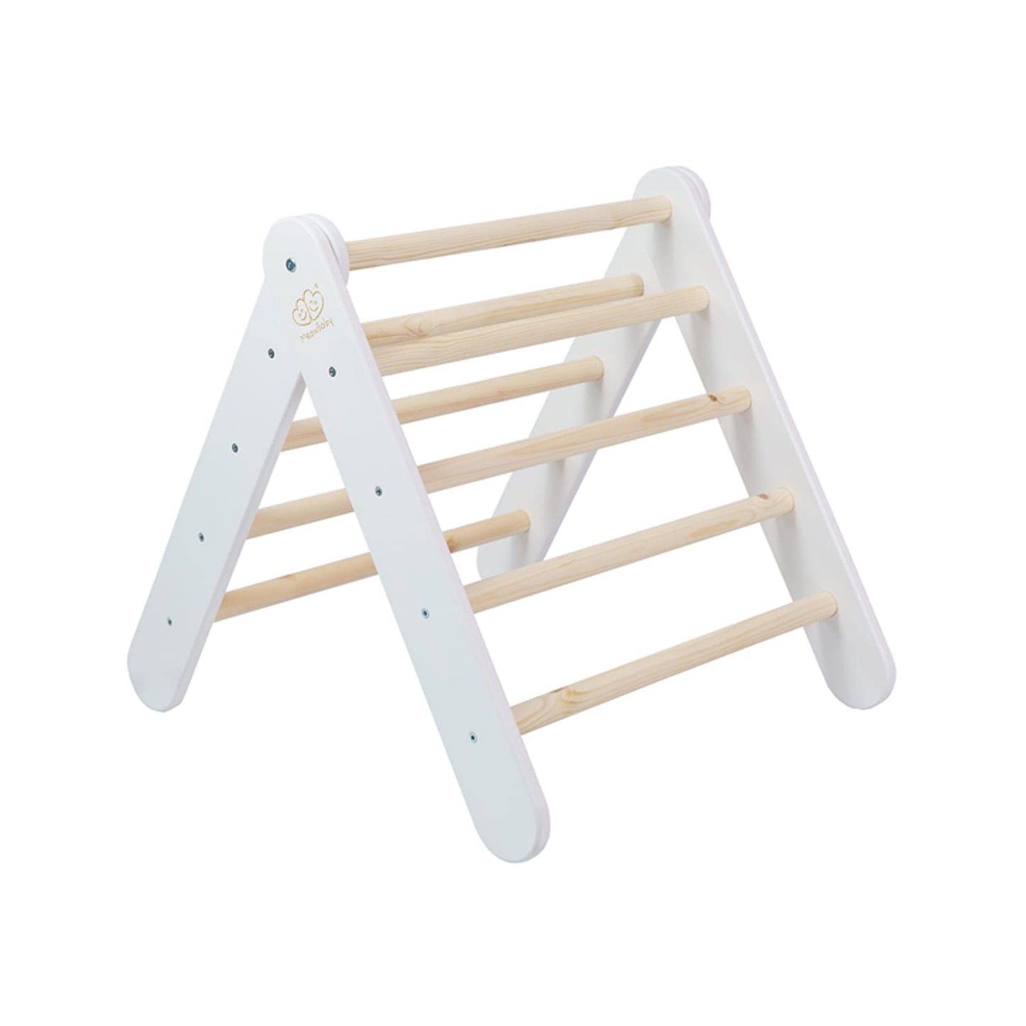 MeowBaby® Wooden Pikler for Children Climbing Triangle for Kids, White